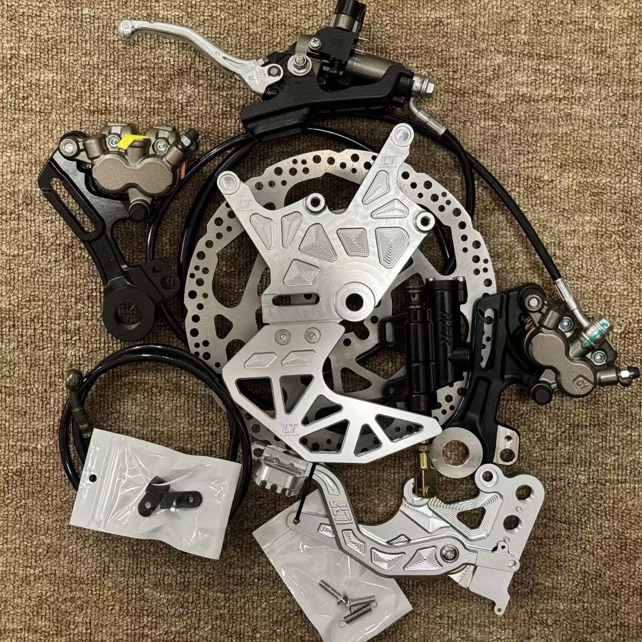 Dual Caliper Bracket Kit for L - Brake Caliper 评论和价格