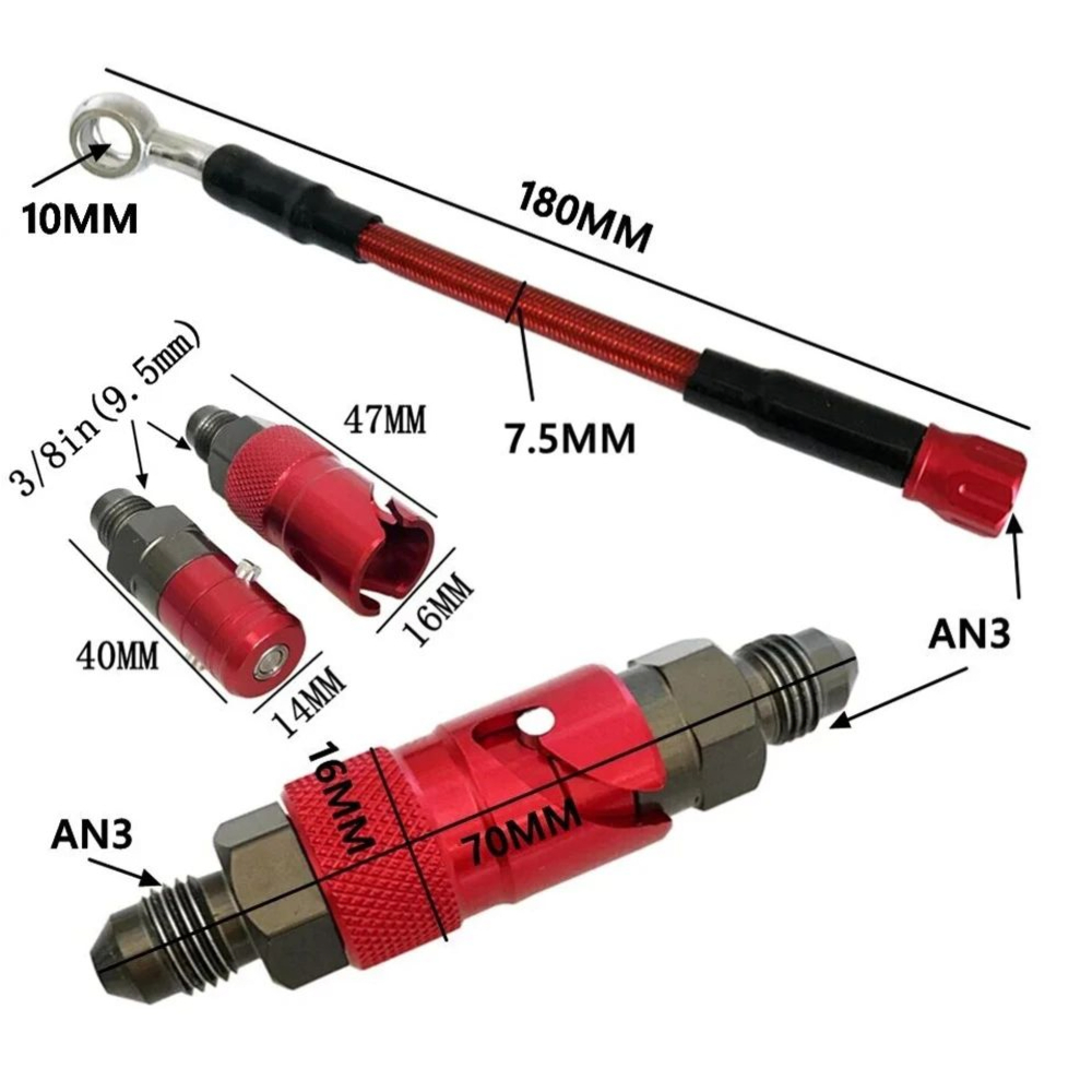 Motorcycle AN3 Quick Connect B - Brake Line Motorcycle 评论和价格