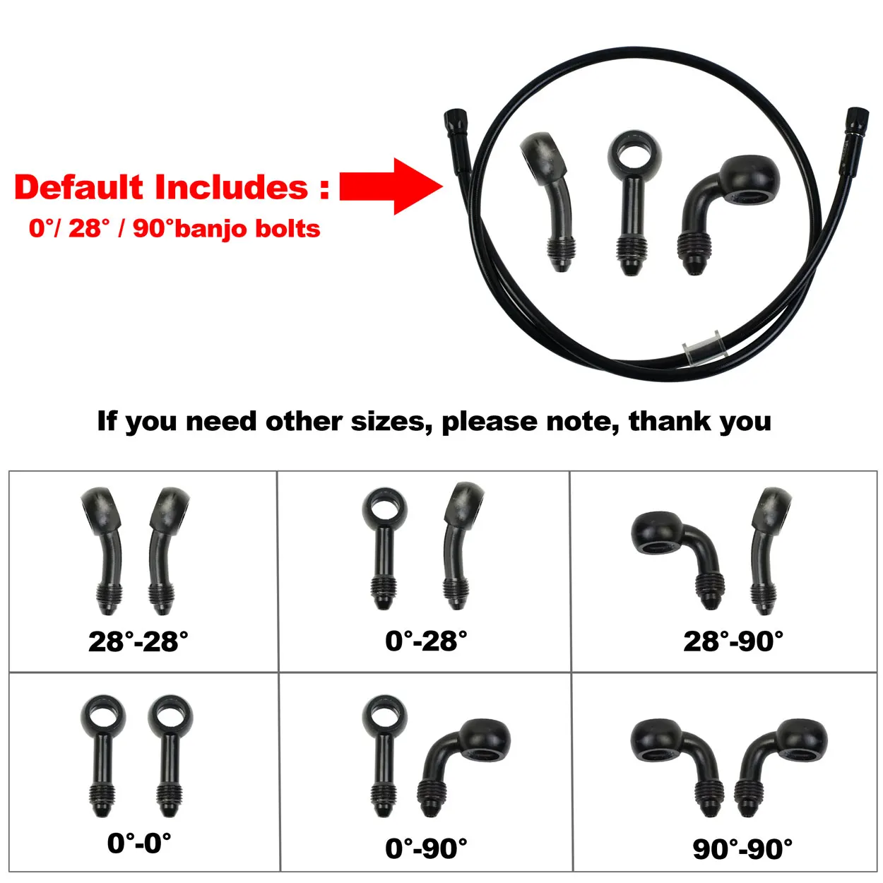 AN3 Braided Brake Hose Motorcy - Brake Line Motorcycle 评论和价格