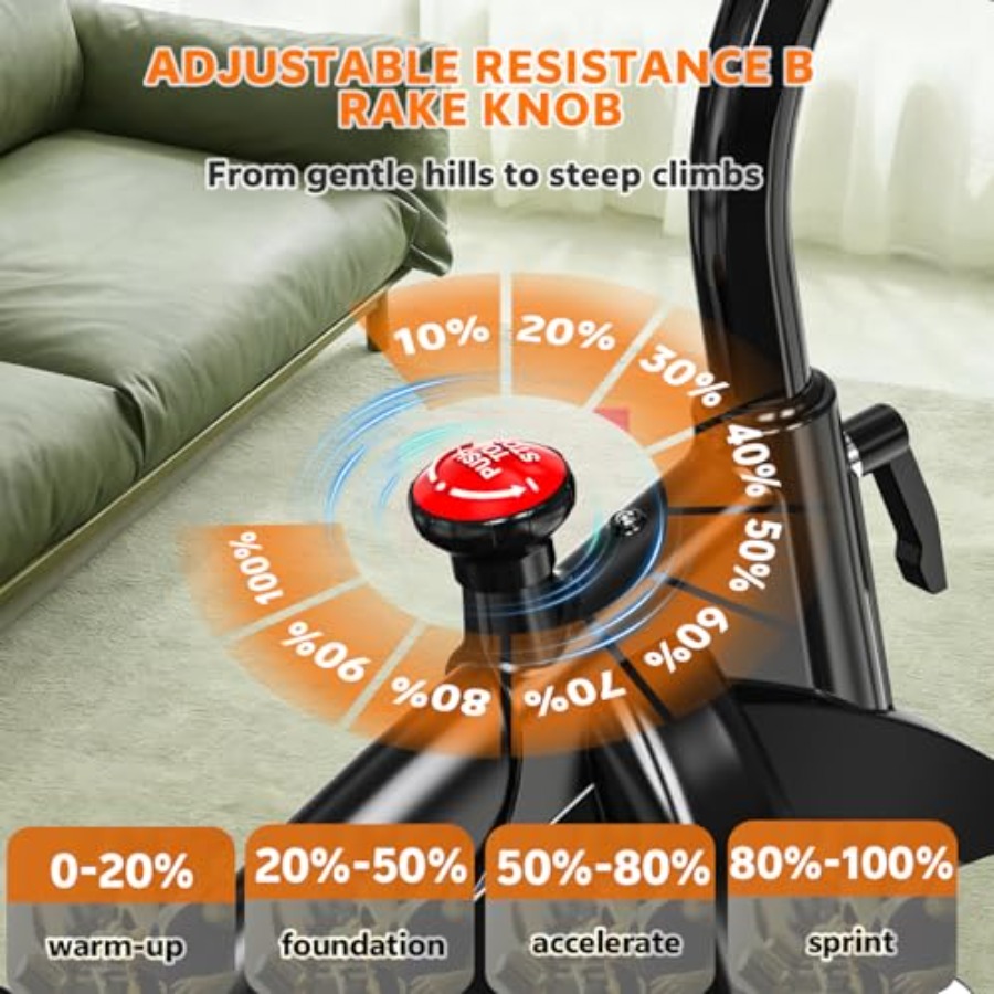 Home cardio exercise bike with - Brake Pads Bike 评论和价格