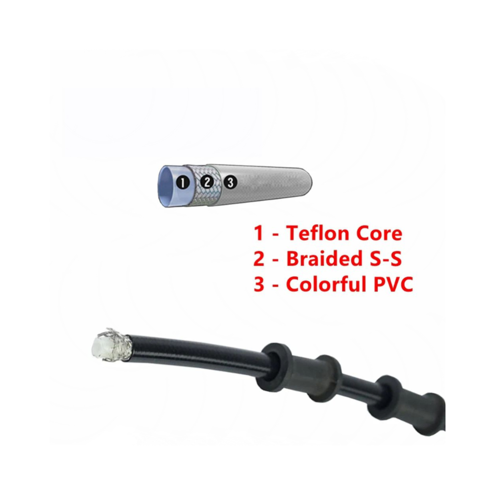 28°-28° Black Braided Hydrauli - Brake Line Motorcycle 评论和价格